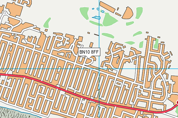 BN10 8FF map - OS VectorMap District (Ordnance Survey)