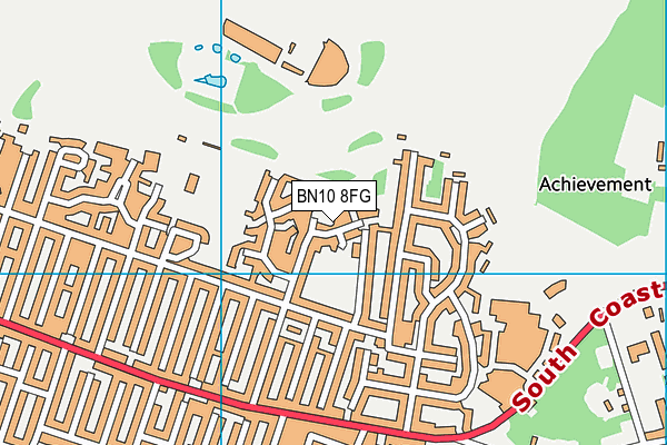 BN10 8FG map - OS VectorMap District (Ordnance Survey)