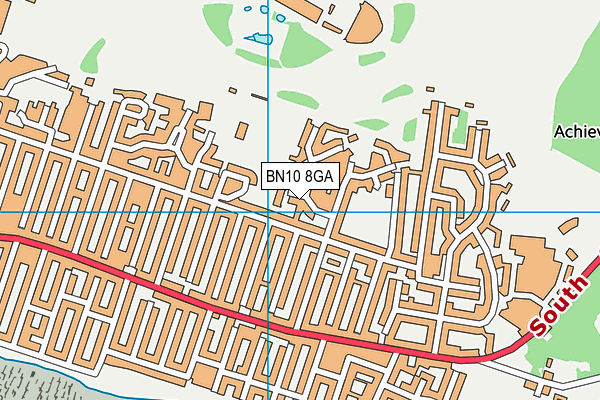 BN10 8GA map - OS VectorMap District (Ordnance Survey)