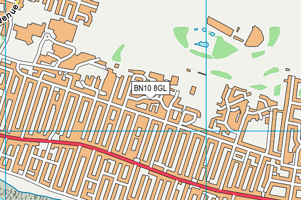 BN10 8GL map - OS VectorMap District (Ordnance Survey)
