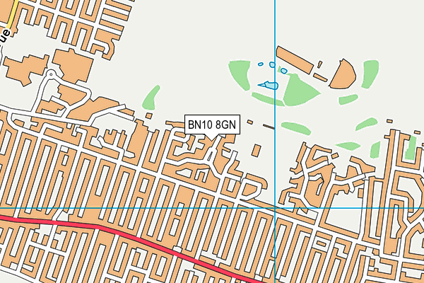 BN10 8GN map - OS VectorMap District (Ordnance Survey)
