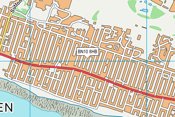 BN10 8HB map - OS VectorMap District (Ordnance Survey)
