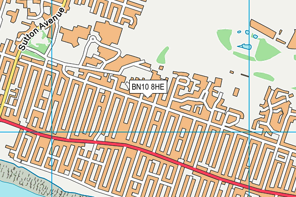 BN10 8HE map - OS VectorMap District (Ordnance Survey)