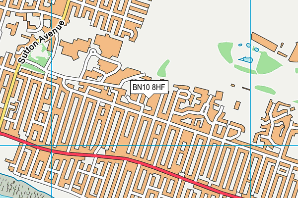 BN10 8HF map - OS VectorMap District (Ordnance Survey)