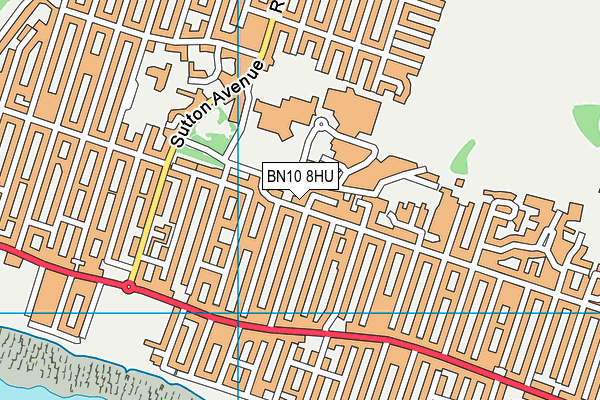 BN10 8HU map - OS VectorMap District (Ordnance Survey)