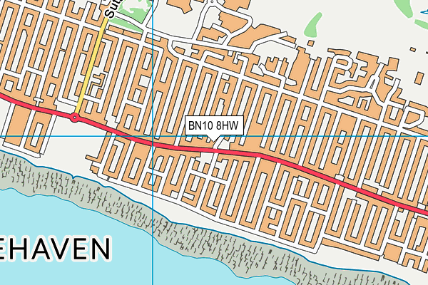 BN10 8HW map - OS VectorMap District (Ordnance Survey)