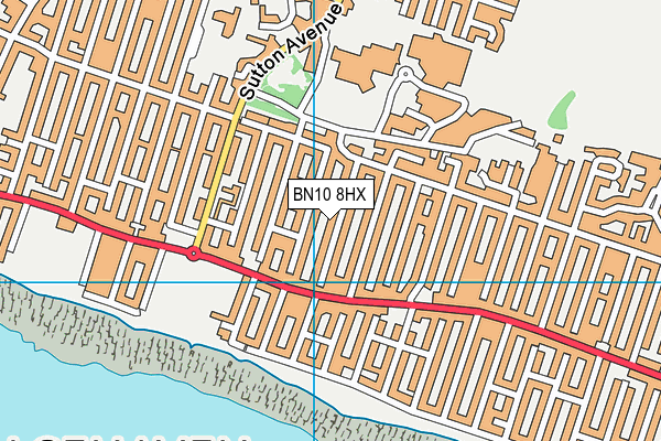 BN10 8HX map - OS VectorMap District (Ordnance Survey)