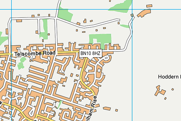 BN10 8HZ map - OS VectorMap District (Ordnance Survey)