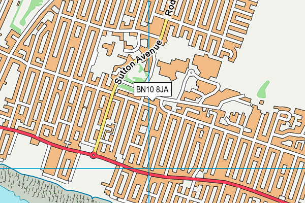 BN10 8JA map - OS VectorMap District (Ordnance Survey)