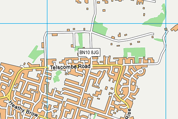 BN10 8JG map - OS VectorMap District (Ordnance Survey)