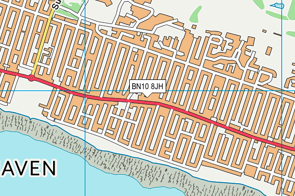BN10 8JH map - OS VectorMap District (Ordnance Survey)