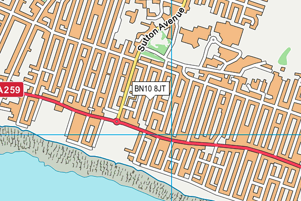 BN10 8JT map - OS VectorMap District (Ordnance Survey)