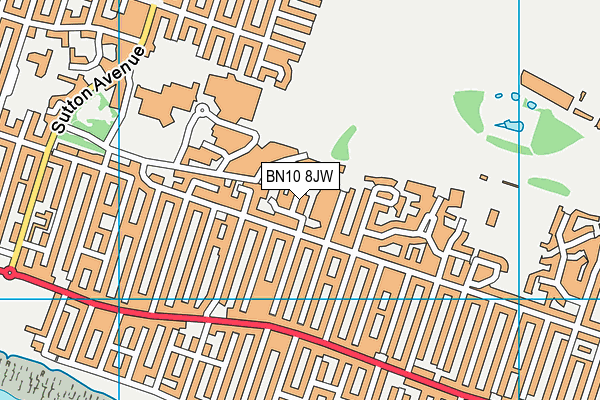 BN10 8JW map - OS VectorMap District (Ordnance Survey)