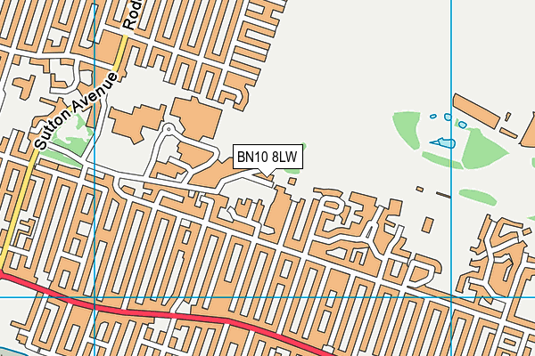 BN10 8LW map - OS VectorMap District (Ordnance Survey)