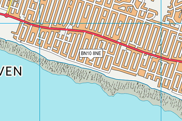 BN10 8NE map - OS VectorMap District (Ordnance Survey)