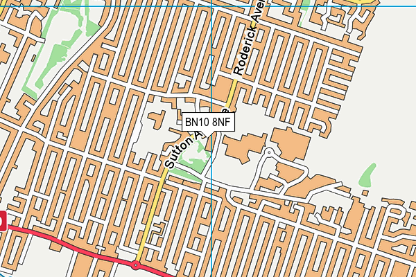 BN10 8NF map - OS VectorMap District (Ordnance Survey)