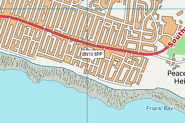 BN10 8PP map - OS VectorMap District (Ordnance Survey)