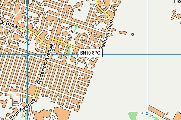 BN10 8PQ map - OS VectorMap District (Ordnance Survey)