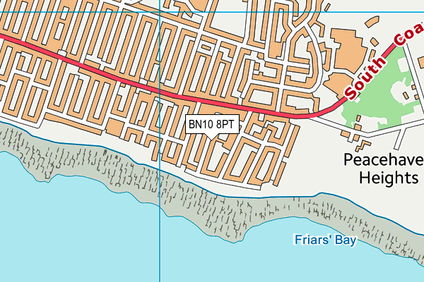 BN10 8PT map - OS VectorMap District (Ordnance Survey)