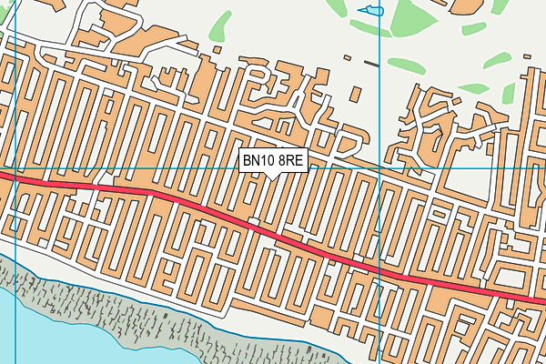 BN10 8RE map - OS VectorMap District (Ordnance Survey)