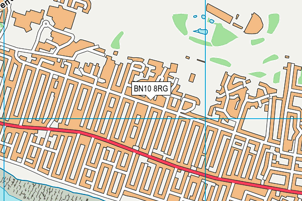 BN10 8RG map - OS VectorMap District (Ordnance Survey)