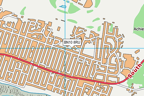 BN10 8RU map - OS VectorMap District (Ordnance Survey)