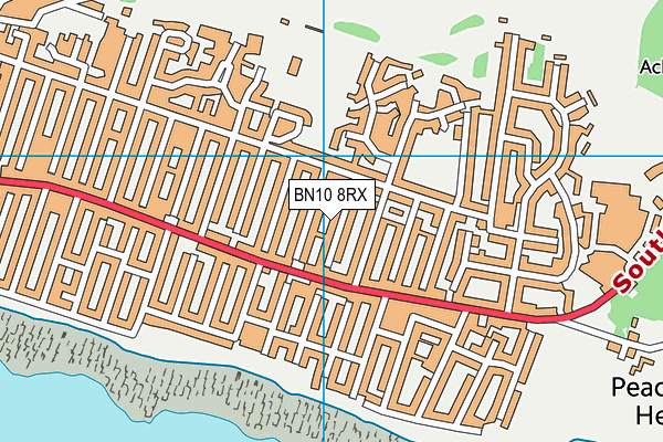 BN10 8RX map - OS VectorMap District (Ordnance Survey)
