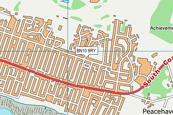 BN10 8RY map - OS VectorMap District (Ordnance Survey)