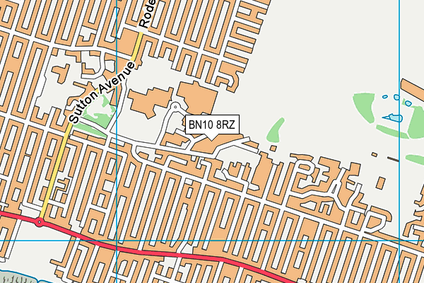 BN10 8RZ map - OS VectorMap District (Ordnance Survey)