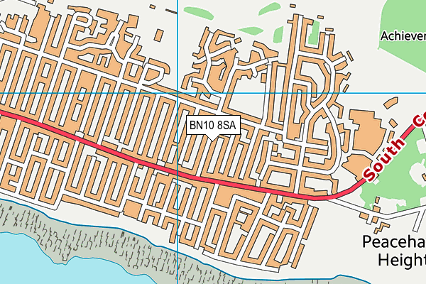 BN10 8SA map - OS VectorMap District (Ordnance Survey)