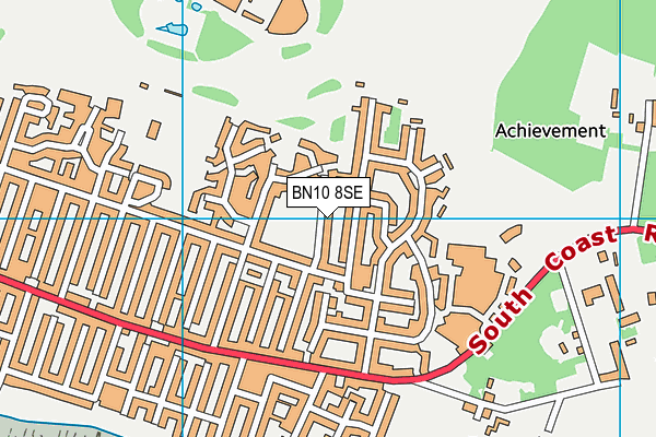 BN10 8SE map - OS VectorMap District (Ordnance Survey)