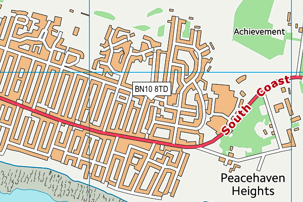 BN10 8TD map - OS VectorMap District (Ordnance Survey)