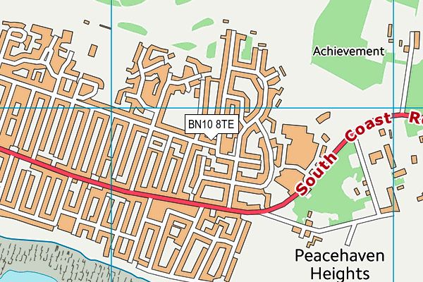 BN10 8TE map - OS VectorMap District (Ordnance Survey)