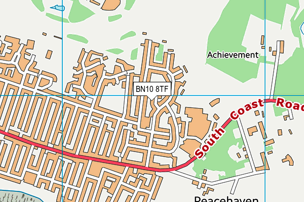 BN10 8TF map - OS VectorMap District (Ordnance Survey)