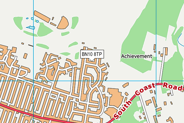 BN10 8TP map - OS VectorMap District (Ordnance Survey)