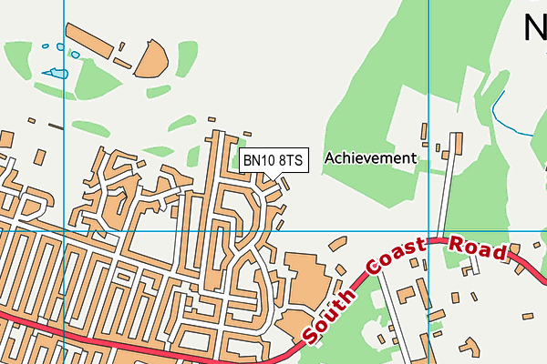 BN10 8TS map - OS VectorMap District (Ordnance Survey)
