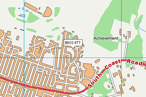 BN10 8TT map - OS VectorMap District (Ordnance Survey)