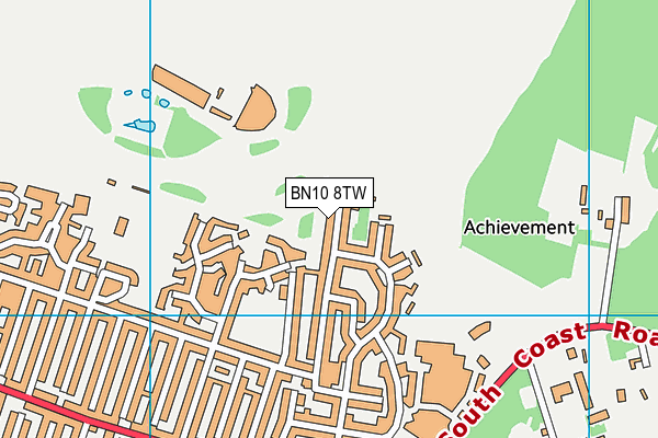 BN10 8TW map - OS VectorMap District (Ordnance Survey)
