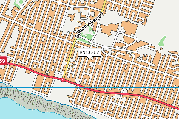 BN10 8UZ map - OS VectorMap District (Ordnance Survey)