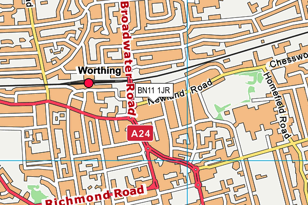Anytime Fitness (Worthing) map (BN11 1JR) - OS VectorMap District (Ordnance Survey)
