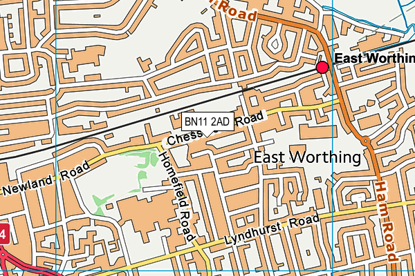 BN11 2AD map - OS VectorMap District (Ordnance Survey)