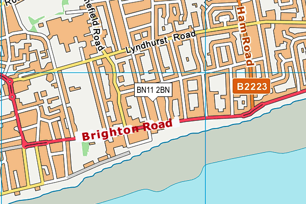 BN11 2BN map - OS VectorMap District (Ordnance Survey)