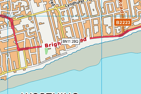 BN11 2BQ map - OS VectorMap District (Ordnance Survey)