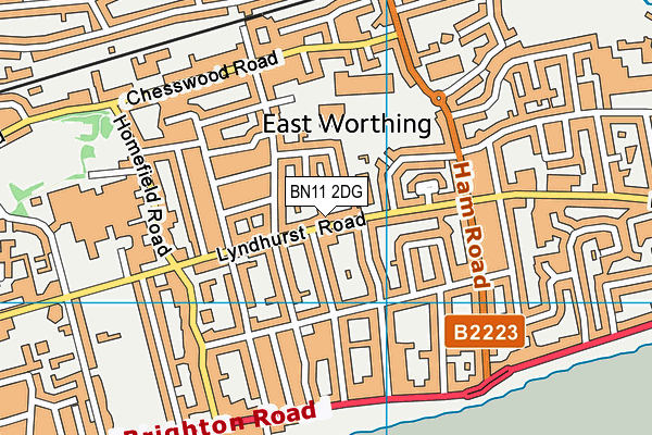 BN11 2DG map - OS VectorMap District (Ordnance Survey)