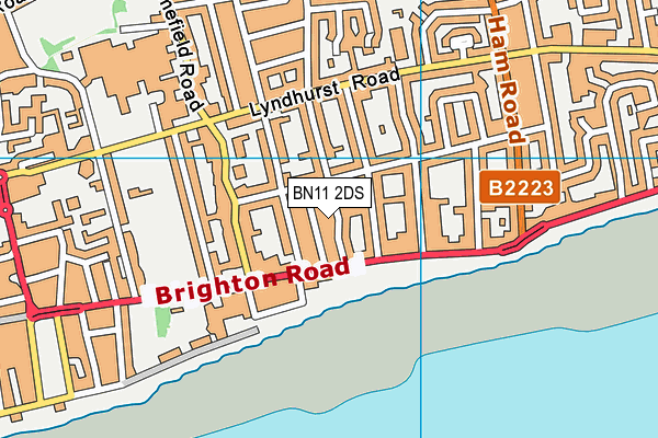 BN11 2DS map - OS VectorMap District (Ordnance Survey)