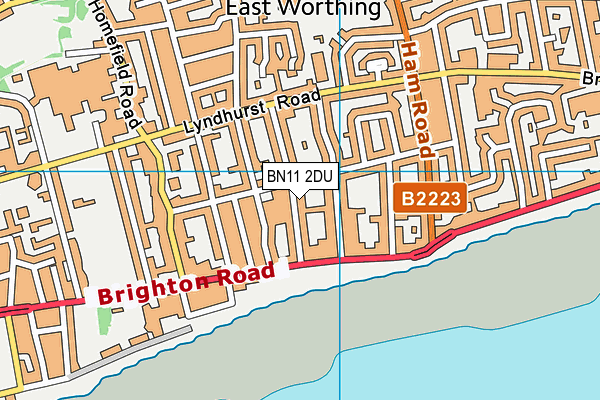 BN11 2DU map - OS VectorMap District (Ordnance Survey)