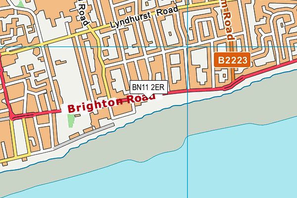 BN11 2ER map - OS VectorMap District (Ordnance Survey)