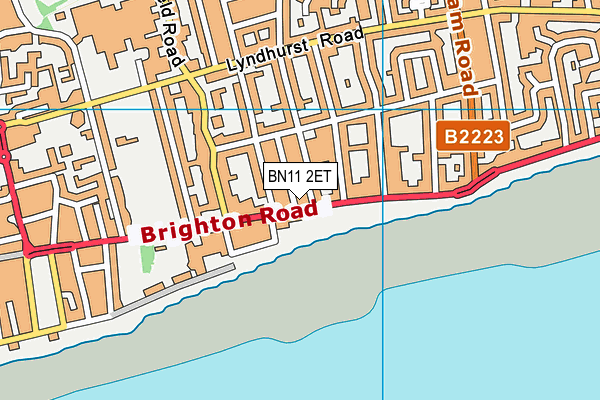 BN11 2ET map - OS VectorMap District (Ordnance Survey)
