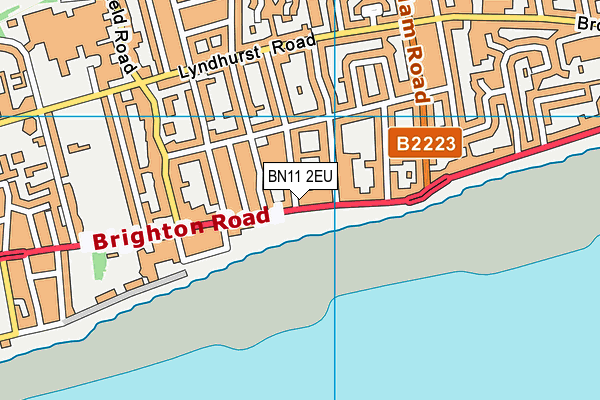 BN11 2EU map - OS VectorMap District (Ordnance Survey)
