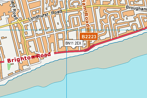 BN11 2EX map - OS VectorMap District (Ordnance Survey)